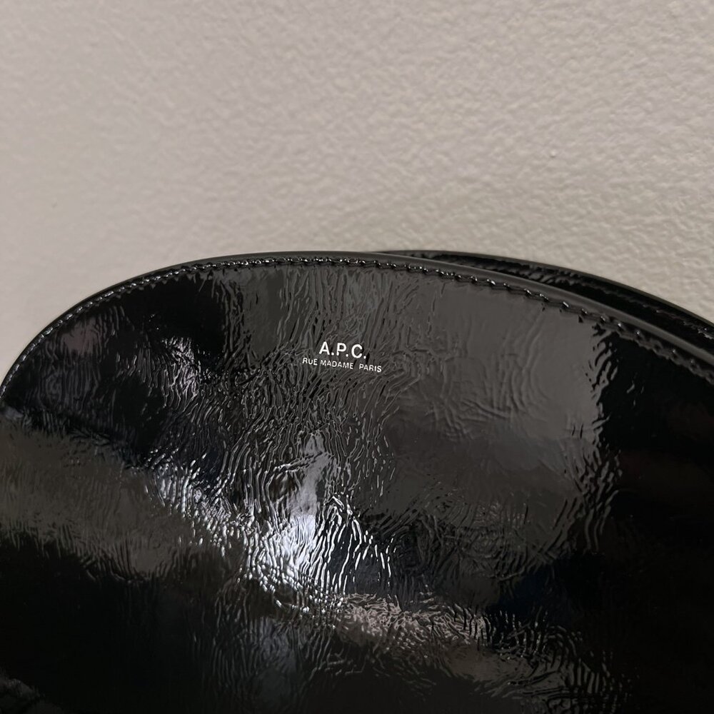 A.P.C. Black Patent Leather Crossbody Bag - Picture 5 of 7